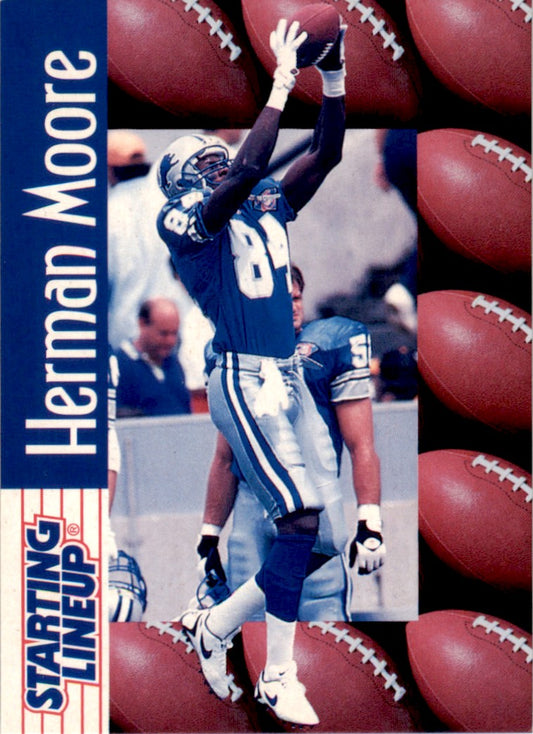 1997 Kenner Starting Lineup Card Herman Moore Detroit Lions