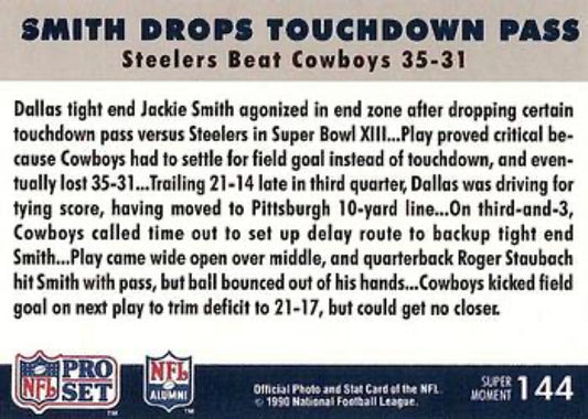 1990-91 Pro Set Super Bowl 160 Football 144 Jackie Smith