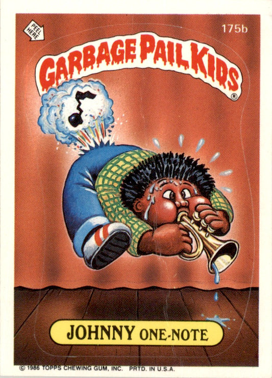 1986 Garbage Pail Kids Series 5 #175b Johhny One-Note VG