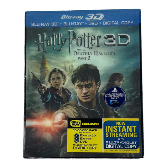 Harry Potter and the Deathly Hallows Part 2 Blu-Ray 3D New Sealed with Slipcover