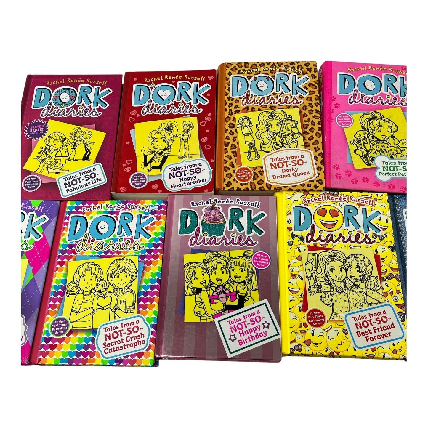 (9) Dork Diaries Hardcover Book Lot #1 #6 #10-14 OMG! Diary