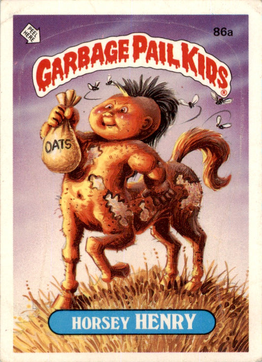 1986 Garbage Pail Kids Series 3 #86a Horesy Henry VG