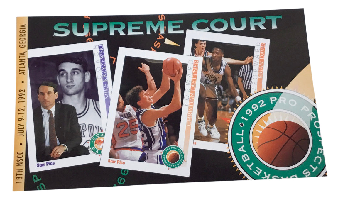 1992 Star Pics Duke Basketball Supreme Court 8.5" X 5" Promotional Panel
