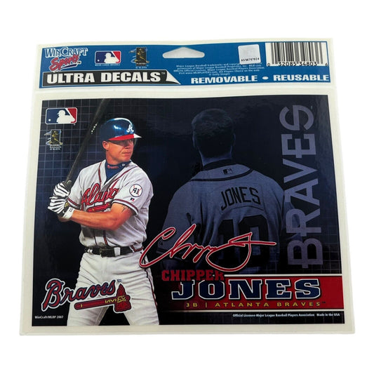 MLB Chipper Jones 5.5 Inch X 4.5 Inch Decal Atlanta Braves Wincraft
