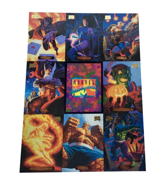 1994 Fleer Marvel Masterpieces Hildebrandt Brothers 10.5" X 7.5" Promo Sheet