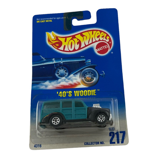 Hot Wheels 40's Woodie #217 Diecast Vehicle 1991 Mattel