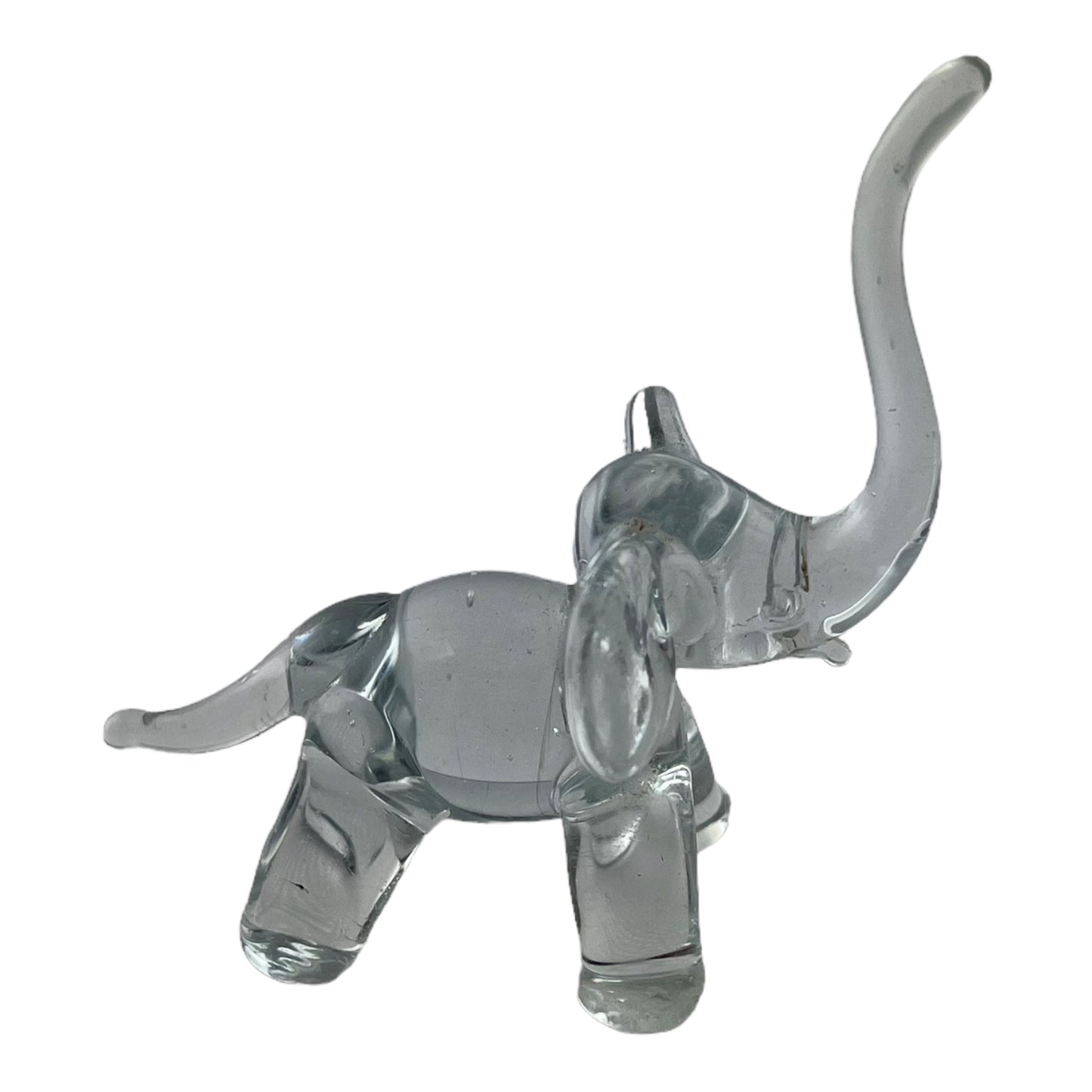 Glass Elephant Trunk Up 3.5 Inch Figurine