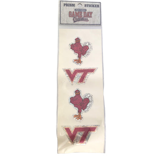 Virginia Tech Game Day Outfitters Prism Stickers 2008