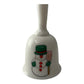 Christmas Snowman White Porcelain 3.5 Inch Vintage Decorative Bell Enesco