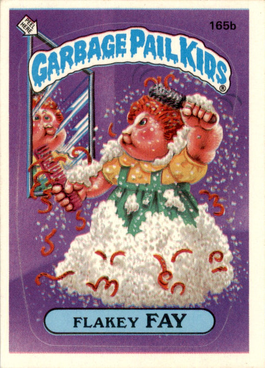 1986 Garbage Pail Kids Series 4 #165b Flakey Fay EX