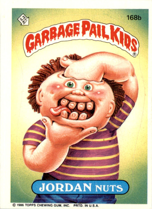 1986 Garbage Pail Kids Series 5 #168b Jordan Nuts VG