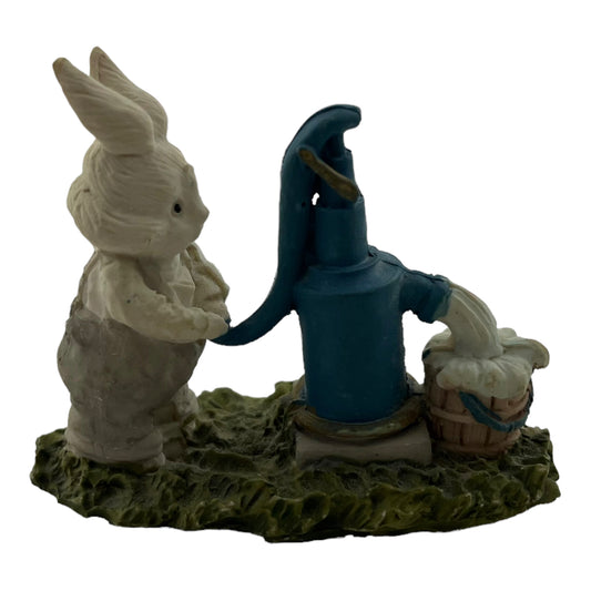 Bunny Rabbit Anthropomorphic Pumping Water 2.5 Inch Figurine
