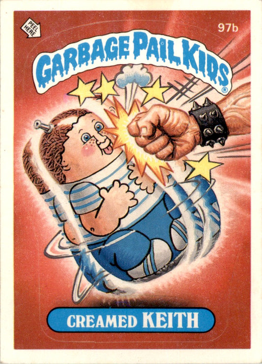 1985 Garbage Pail Kids Series 3 #97b Creamed Keith Two Asterisks VG