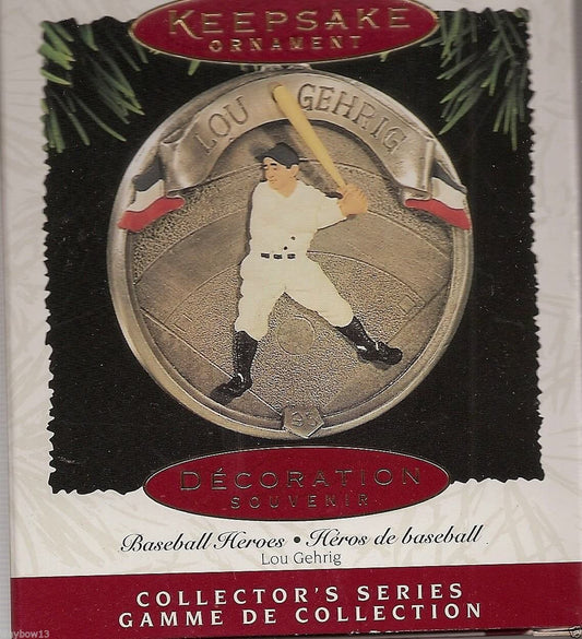 1995 Baseball Heroes #2 Lou Gehrig Hallmark Ornament Yankees