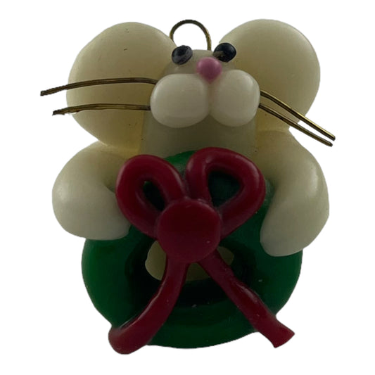 Marry XMouse Mouse with Christmas Wreath 1.25 Inch Acrylic Figurine