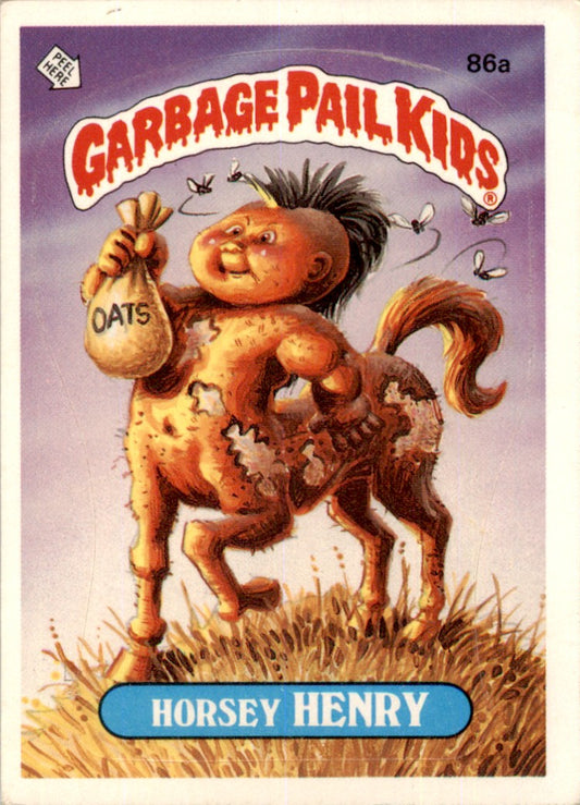 1986 Garbage Pail Kids Series 3 #86a Horesy Henry GD+