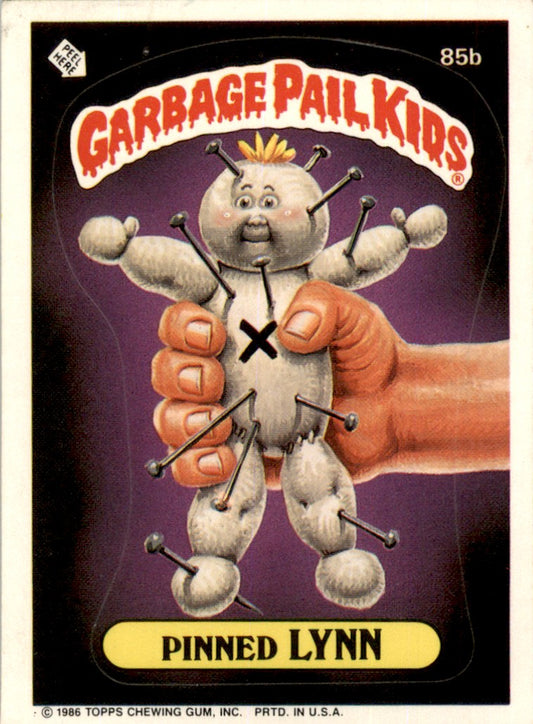 1986 Garbage Pail Kids Series 3 #85b Pinned Lynn No Copyright GD