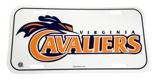 University of Virginia Cavaliers 12 Inch X 6 Inch Plastic License Tag Wincraft