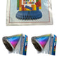 Happy Birthday Tissue Centerpiece & 32 Birthday Holographic Hat Lot