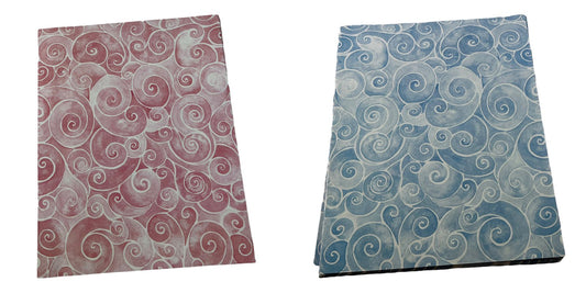 (70) Decorative 8.5" X 11" Printing Papers Pink and Blue Swirls