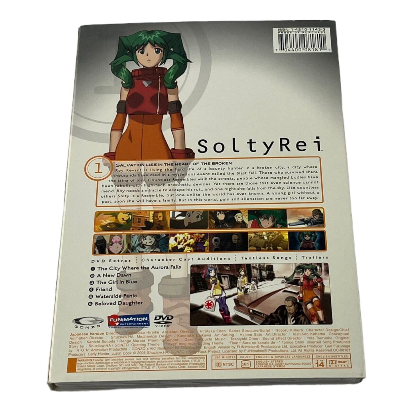 Solty Rei Volume 1 DVD Anime Funimation Gonzo with Slipcover