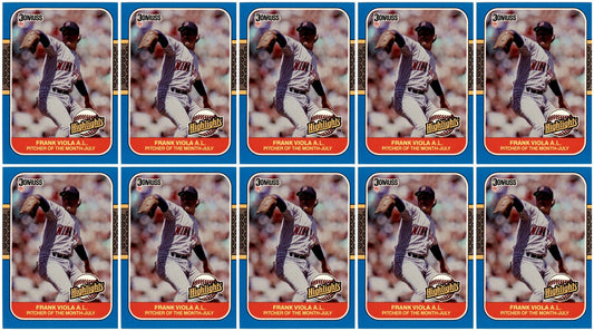 (10) 1987 Donruss Highlights #24 Frank Viola Minnesota Twins Card Lot