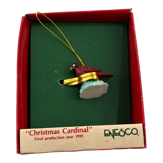 Small Wonders Christmas Cardinal Vintage Miniature Christmas Ornament 1990