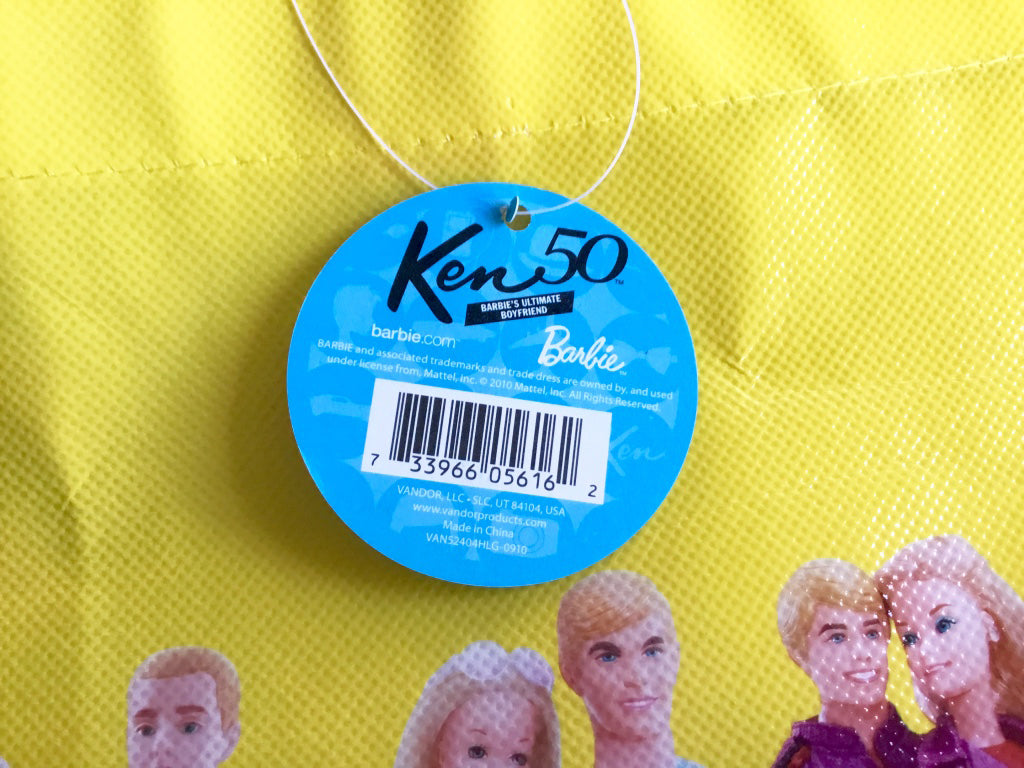 Barbie “Plastic Boyfriends are Fun to Toy with” 15 Inch X 14 Inch Shopper Tote