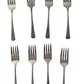 (8) Wm. A Rogers Silverplate 6 Inch Forks 1930's
