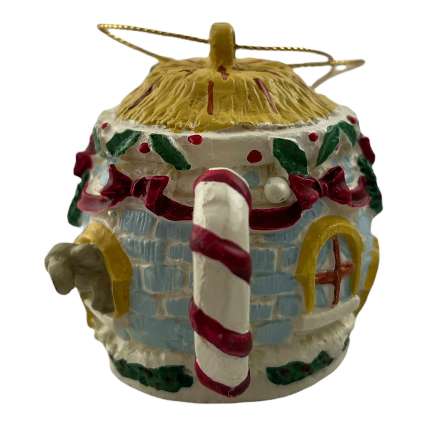 Treasury of Christmas Tea Time Christmas Vintage Porcelain Tea Pot 1989 Enesco