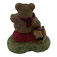 Bear with Rocking Horse Sitting on Heart Shaped Pillow 1.25 Inch Figurine