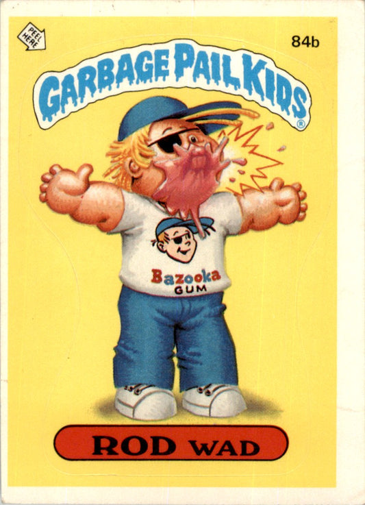 1986 Garbage Pail Kids Series 3 #84b Rod Wad Barber Back VG-EX
