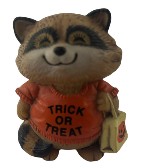 Racoon Halloween Trick or Treat Vintage 2 Inch Figurine