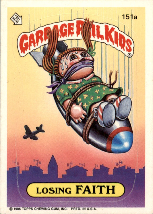 1986 Garbage Pail Kids Series 4 #151a Losing Faith VG-EX