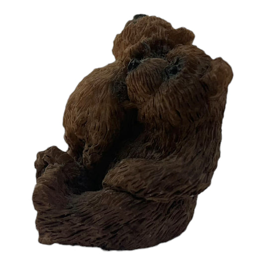 Mother Bear with Cub 1.5 Inch Vintage Textured Figurine