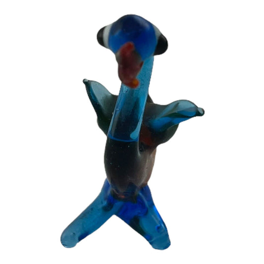 Art Glass 2.5 Inch Multi-Colored Bird Figurine