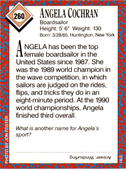 1991 Sports Illustrated for Kids #260 Angela Cochran Boardsailing