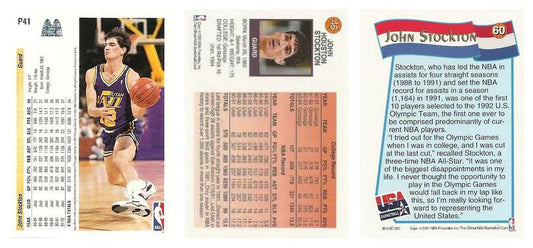 (3) McDonald's Hoops & Upper Deck John Stockton Basketball Card Lot Utah Jazz