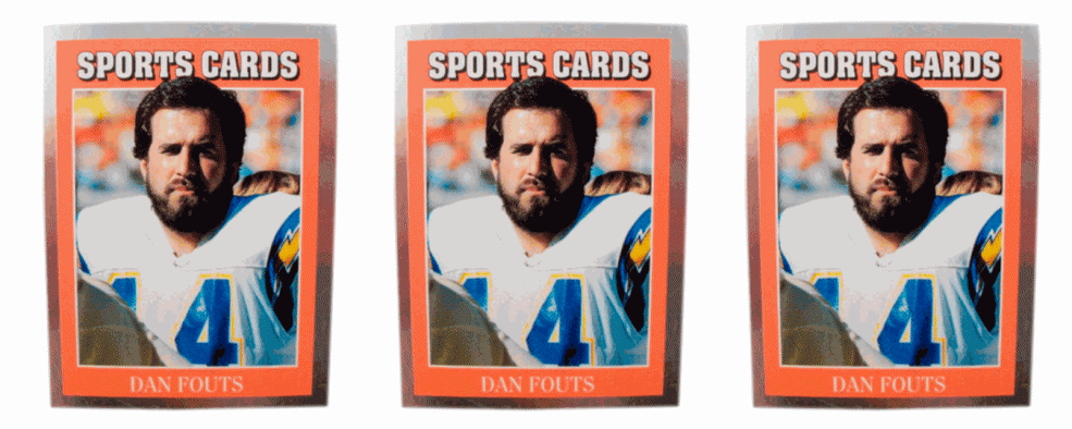 (3) 1991 Sports Cards #13 Dan Fouts Football Card Lot San Diego Chargers