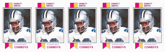 (5) 1993 SCD #14 Emmitt Smith Football Card Lot Dallas Cowboys