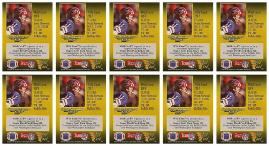 (10) 1991 Wild Card NFL Experience Exchange #26I Scott Norwood Lot Bills