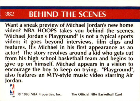 1990 Hoops #382 Michael Jordan's Playground Chicago Bulls
