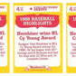 (3) 1989 Topps Woolworth Baseball Highlights #4 Orel Hershiser CY Lot Dodgers