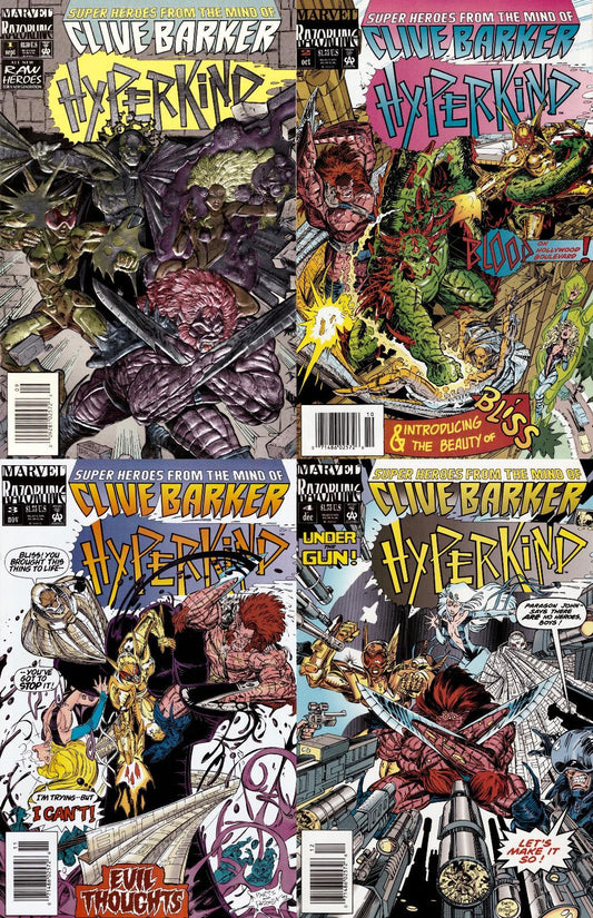 Hyperkind #1-4 Newsstand Covers (1993-1994) Marvel Comics - 4 Comics