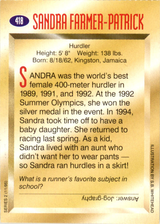 1995 Sports Illustrated for Kids #418 Sandra Farmer-Patrick Track & Field