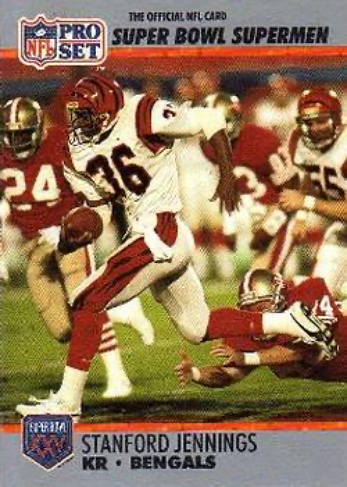 1990-91 Pro Set Super Bowl 160 Football 126 Stanford Jennings