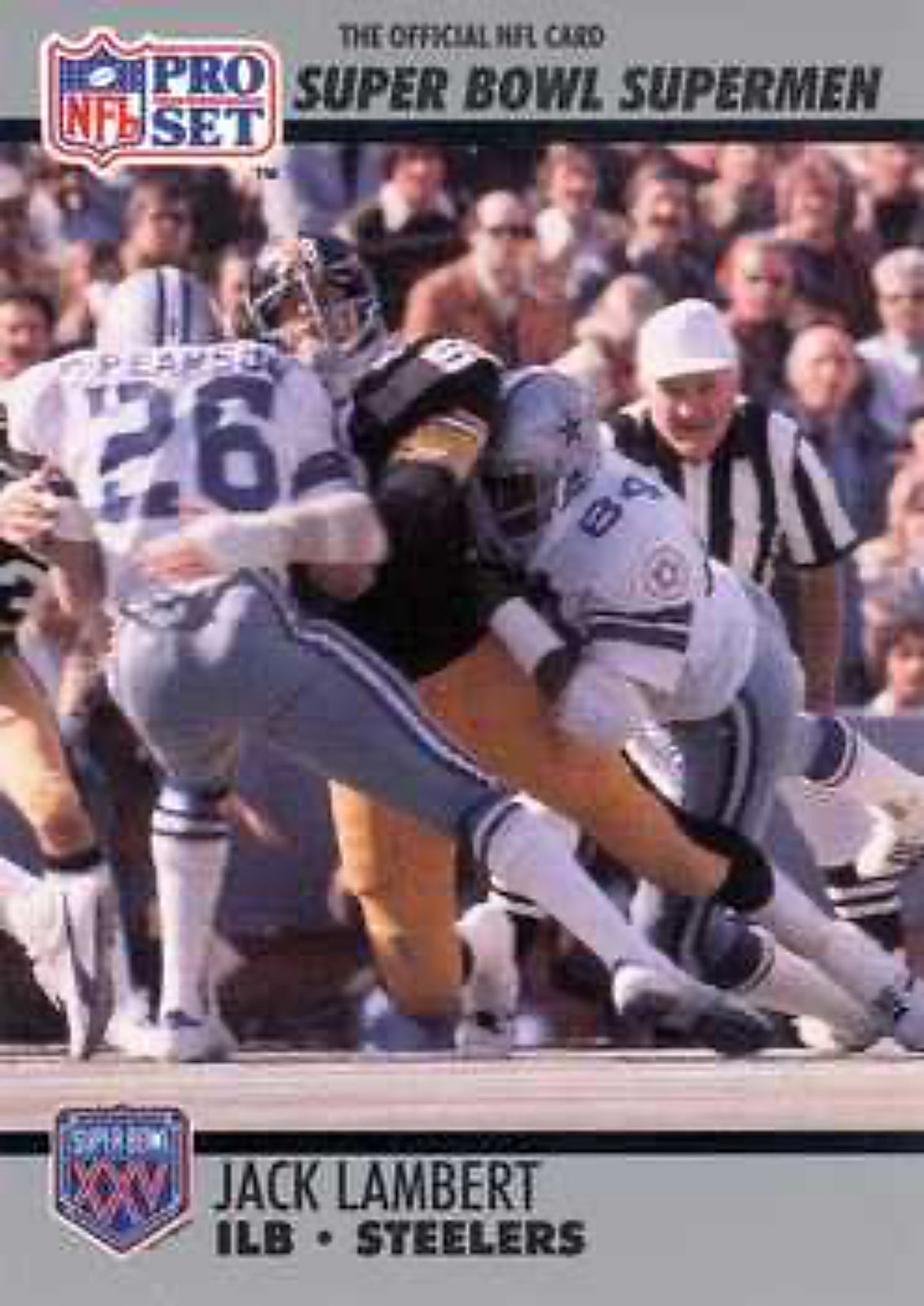 1990-91 Pro Set Super Bowl 160 Football 90 Jack Lambert