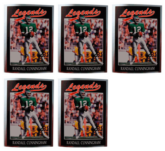 (5) 1991 Legends #39 Randall Cunningham Football Card Lot Philadelphia Eagles