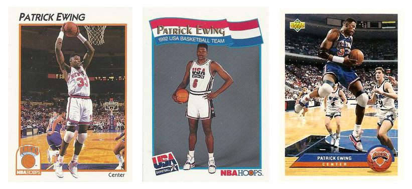 (3) McDonald's Upper Deck & Hoops Patrick Ewing Card Lot New York Knicks