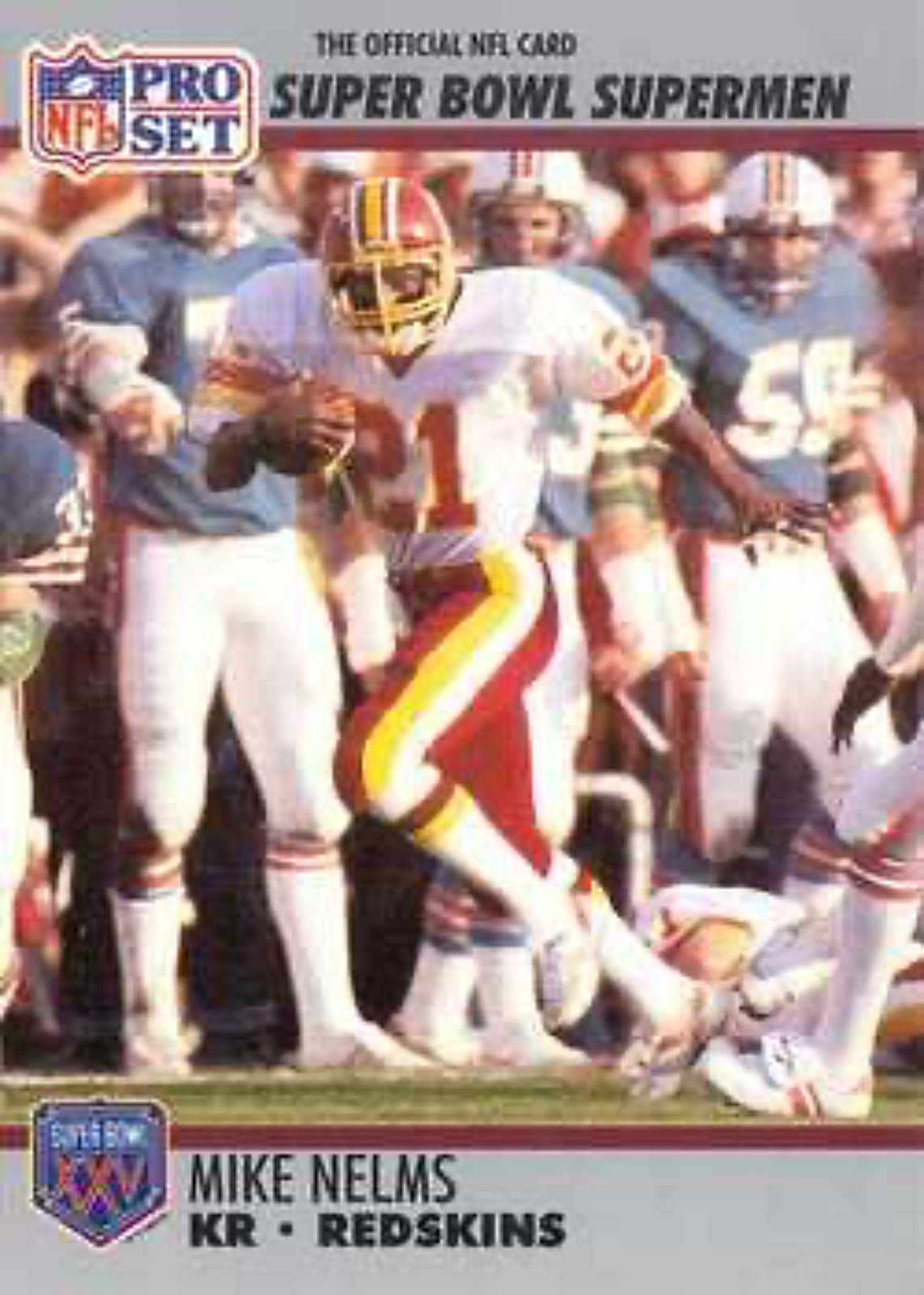 1990-91 Pro Set Super Bowl 160 Football 127 Mike Nelms